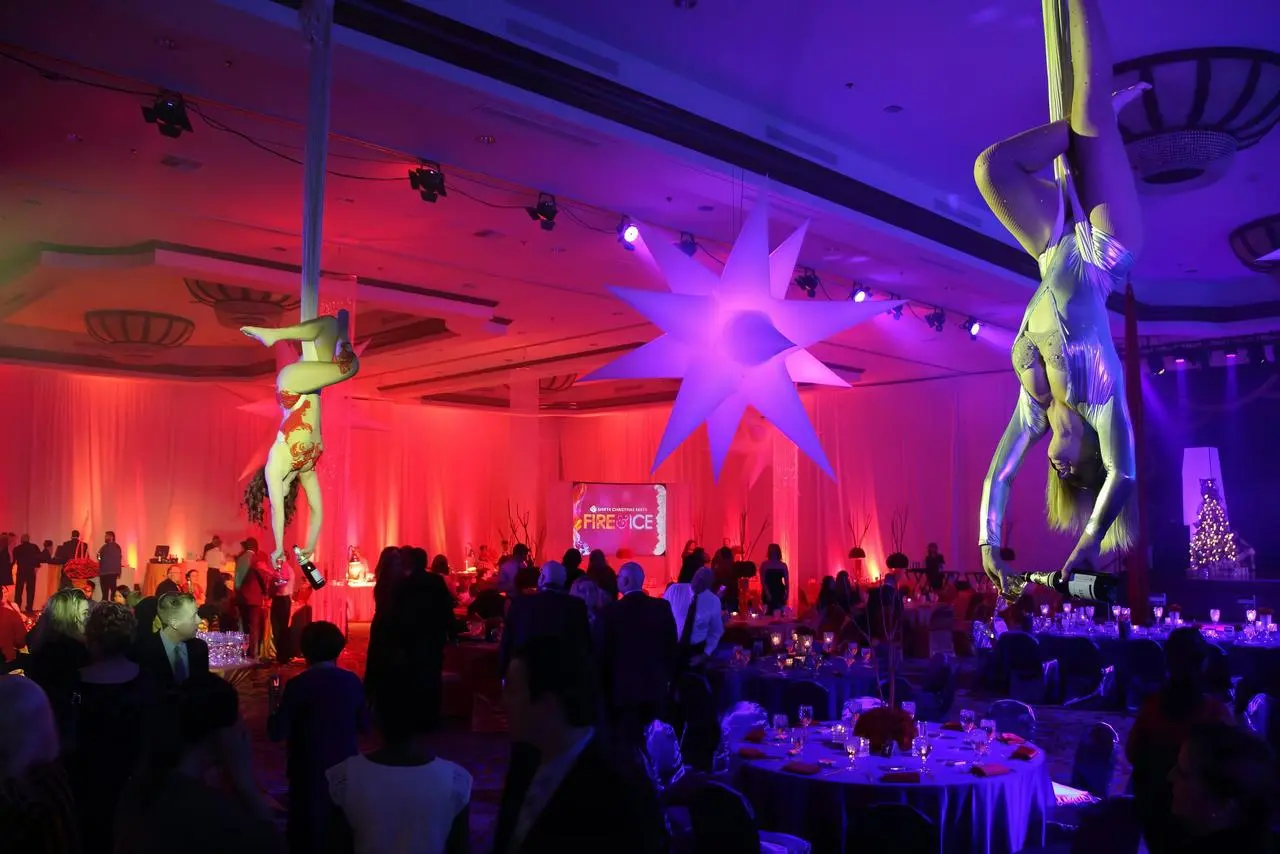 Fire & Ice aerial performers interactive entertainment for events in Las Vegas